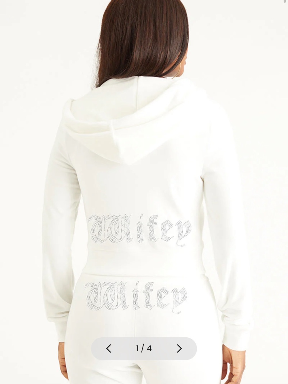 Juicy couture WIFEY BIG BLING VELOUR HOODIE and Pants SET SIZE M